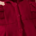 thumbnail image 6 of Usaibhir Toddler Baby Girl Clothes Jacket Coat Long Sleeve Solid Color Buttons Hooded Trench Coat Dress Fall Winter Outfit 9-24M, 6 of 8