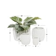 thumbnail image 3 of DecMode White Ceramic Indoor Outdoor Planter, Set of 4 9", 7", 6", 4"H, 3 of 8