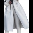 thumbnail image 3 of Chaqueta Cortavientos de Punto con Capucha y Larga para Mujer, de Gran Tamaño, Informal, con Cordón Ajustable en la Cintura y Cremallera. L, 3 of 6