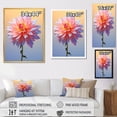 thumbnail image 4 of Designart "Dancing In Coral And Blue Dahlias I" Dahlia Floater Framed Canvas Art Print, 4 of 5