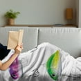 thumbnail image 3 of Fishing Soft Flannel Fleece Blanket, Composition of Fishing Lures in Trout Shape Trap for Sea Mammals Creatures Picture, Cozy Plush for Indoor and Outdoor Use, 50" x 70", Multicolor, by Ambesonne, 3 of 5