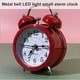 thumbnail image 5 of Inteprter Reloj despertador de campana doble de 3 pulgadas, marco de Metal, esfera 3D con retroiluminación, luz nocturna, reloj de de escritorio para Electrónica Rojo, 5 of 6