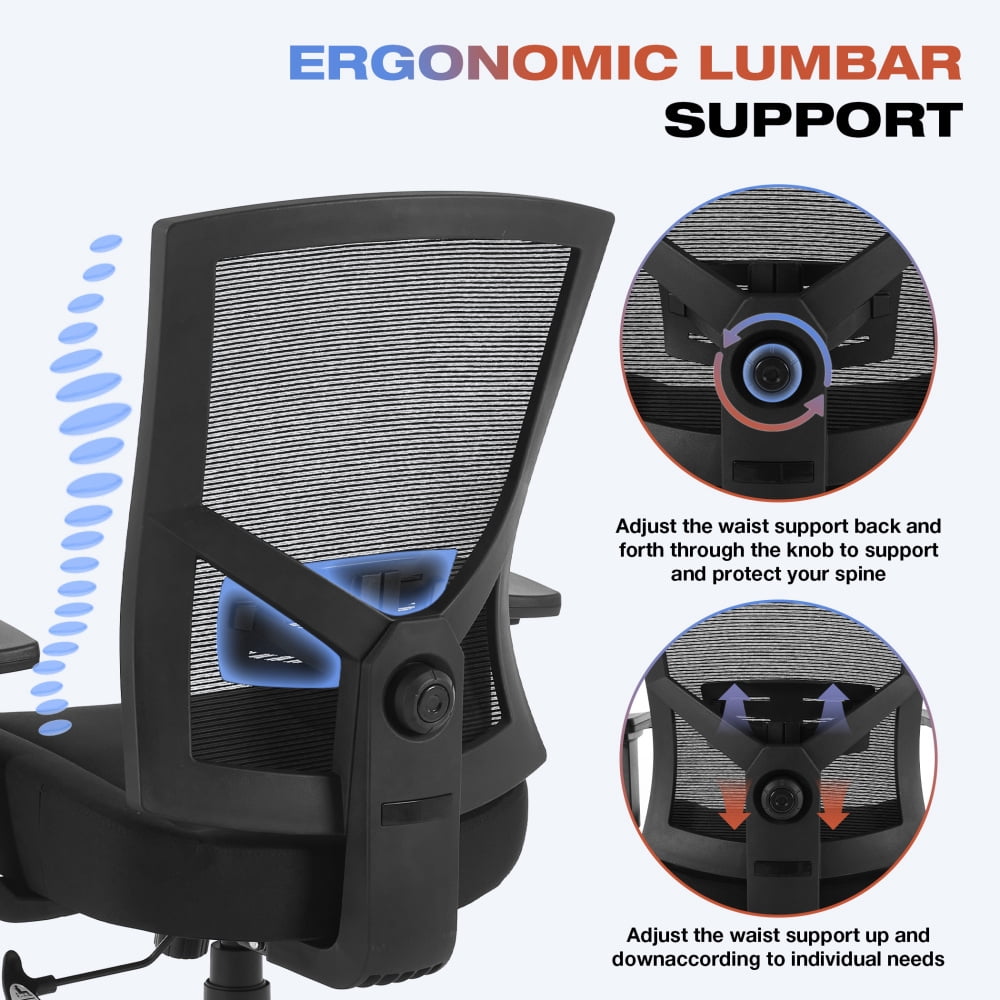 600lbs Big & Tall Ergonomic Mesh Office Chair with Lumbar Support