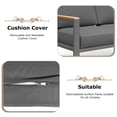 thumbnail image 5 of JXXM 5-Piece Metal Patio Furniture Set with Fire Pit Table & Cushions,Black, 5 of 10