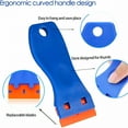 thumbnail image 3 of EXLEAF 3Pack Plastic Razor Blades Scraper Tool (1Spatula) 10 Double Edged Blades,Sticker Scrap, 3 of 5