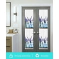 thumbnail image 5 of Window Privacy Film Spring Lavender Floral Stained Glass Window Film Decorative Sun Block Window Cover Botanical Flower Plant in Vase Window Clings Static Adhesive Sticker for Bathroom 23.6"x78.7", 5 of 7