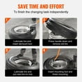 thumbnail image 6 of Heavy-Duty Tire Mount/Demount Tool Kit - 22.5"-24.5" Manual Changer for Trucks, Buses & Trailers (3-Piece Set w/Bead Keeper & Nylon Roller - Orange), 6 of 11