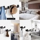 thumbnail image 5 of 2 Pack (Matte Black) Bath Double Towel Hook- SUS304 Stainless Steel Square Robe Towel Holder, Heavy Duty Rustproof Double Coat Hook for Bathroom Livin, 5 of 5