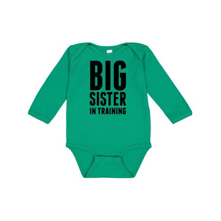 

Inktastic Older sister in training Gift Baby Girl Long Sleeve Bodysuit