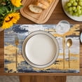 thumbnail image 3 of Placemat Abstract Yellow Blue White Painting Placemats for Dining Table Retro Modern Art Washable Table Mats for Party Kitchen Dining Decoration, 3 of 7