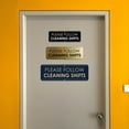 thumbnail image 4 of Signs ByLITA Standard Please Follow Cleaning Shifts Door or Wall Sign Easy Installation | Shared Accommodation | Sign for Home, Business, AirBNB and Office Spaces Sign (Black) - Large, 4 of 9
