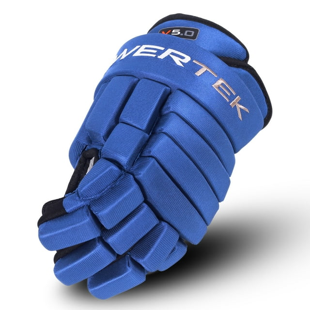 Powertek V5.0 Gants de Hockey pour Adultes – 15 Pieds'/bleu