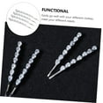 thumbnail image 2 of 4pcs Hairpins Proms Rhinestone for Barrette Girls Pins Bridesmaids Crystals Accessory Sparkly Bobby Flower Head Barrettes Crystal Wedding Clear Rhinestones Brides Hairpin Teen Pin, 2 of 5