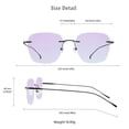 thumbnail image 4 of LifeArt Pure Titanium Frame Glasses/Blue Light Blocking Reading Glasses, Reduce Eyestrain, Stylish for Men and Women(Black,+1.00 Magnification), 4 of 5