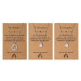 thumbnail image 2 of FENGGHAO Mothers Day Mother Daughter Bracelet Set 3 Piece Matching Heart Bracelets Adjustable Stainless Steel Nylon Rope Jewelry Set, 2 of 6