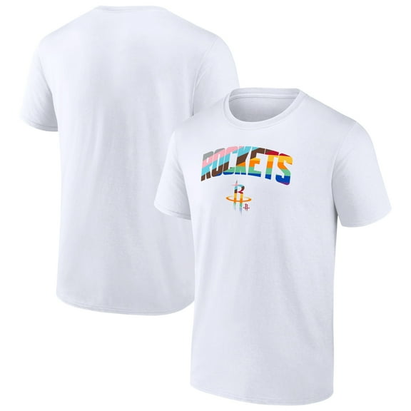 Men's White Houston Rockets Pride T-Shirt