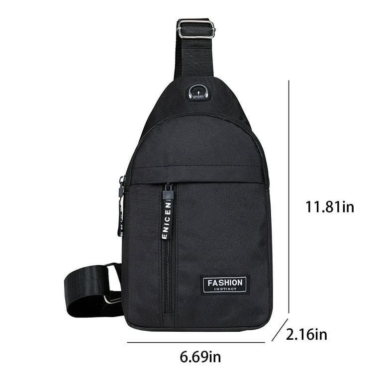 VANLOFE Crossbody Backpack Small Sling Bag Crossbody Chest Shoulder Water  Resistant Sling Purse One Strap Travel Bag For Men Women Boys With Earphone