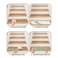 thumbnail image 5 of Stair Treads for Wooden Steps, Vintage Sage Green Peel and Stick Stair Treads with Adhesive, Farmhouse Retro Beige Solid Color Non Slip Indoor Stairs Runner Rugs Mats for Elders Dogs 8"x30"7PCS, 5 of 7