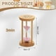 thumbnail image 2 of Temporizador de arena de 3 minutos Uxcell, 1 pieza, reloj de arena de madera, temporizador de vidrio para decoración de sala de estar, oficina en casa y restaurante, rosa, 2 of 6