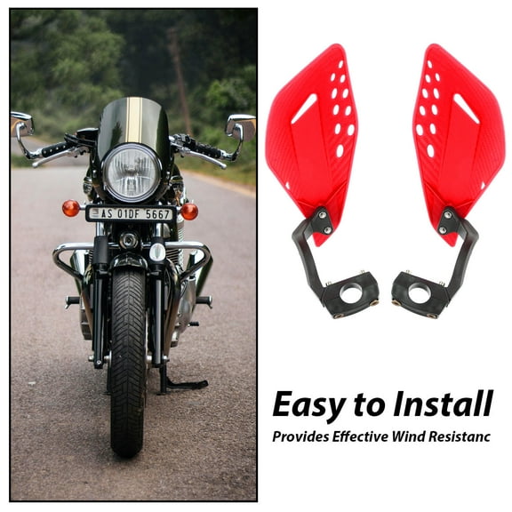 FOMIYES Red PP Motorcycle Handguards 1 Pair for Dirt Bike Part Protection -road