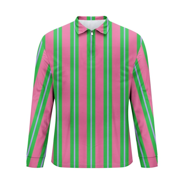 DAFPZW Mens Quarter Zip Shirt Long Sleeve Stand Collared Shirt Fashion  Striped Color Block Golf Shirts Casual Sweatshirt Fall - Walmart.com