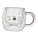 thumbnail image 5 of Taza de café de doble pared, taza americana helada, taza de leche para mujer, San Valentín Gato Blanco Con Mango Rosa, 5 of 9