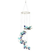 36 Inch Blue Glass Butterflies Hanging Decor