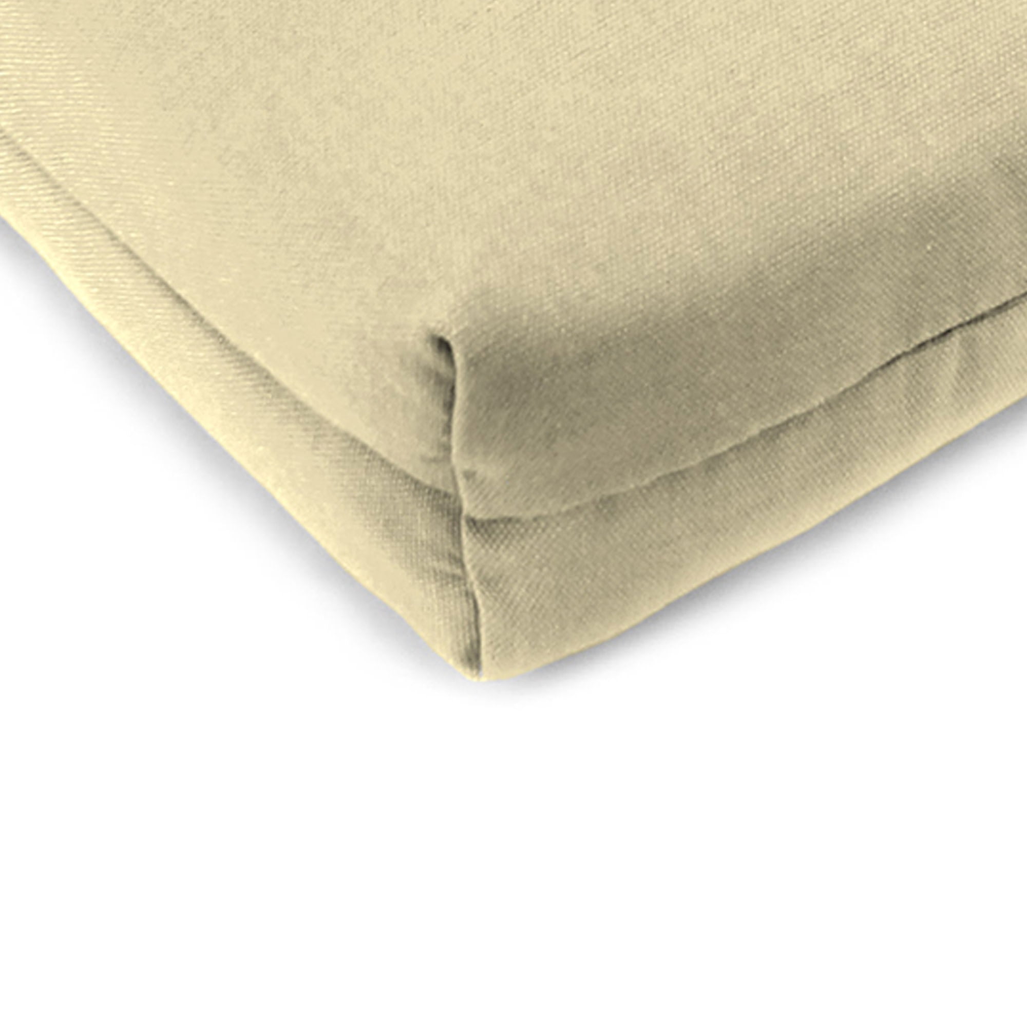 Jordan Manufacturing 17" x 19" Veranda Tan Solid Rectangular Outdoor Chair Pad Seat Cushion with Ties (2 Pack)