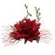 thumbnail image 5 of Elegante ramillete de muñeca adornado con hojas trenzadas Flor de hermanas Vino rojo, 5 of 9