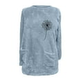 thumbnail image 4 of ZVAVZ Todays Order For Delivery Plus Size Fuzzy Fleece Tops for Women Cute Graphic Print Sweater Long Sleeve Thermal Pajamas Tops Thicken Warm Crewneck Sherpa Pullovers, 4 of 4