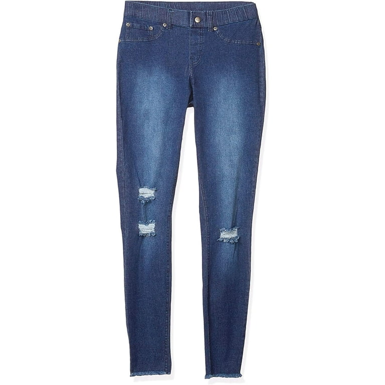 HUE Womens Ripped Knee Denim Leggings Walmart