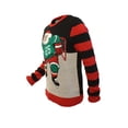 thumbnail image 4 of Ugly Christmas Sweater Men's Hockey Santa Long Sleeve Sweatshirt-Small, 4 of 6