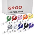 thumbnail image 1 of GOGO 100PCS Solid Color ID Card Badge Holder Reel For Nursing-Assorted, 1 of 7