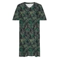 thumbnail image 4 of QUNYINEY Midi Women Dresses Summer Plus Size Short Sleeve Hawaiian Beach A Line Dress V-Neck Loose Fit Vacation with Pockets Dresses, 4 of 8