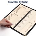 thumbnail image 3 of WeChef 30 pack 4.25"x11" Restaurant Menu Book Covers 4 Page 8 View Book Style for Cafe Hotel Bar Black, 3 of 9