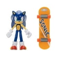 thumbnail image 4 of Sonic The Hedgehog Collectible Action Figure with Skateboard Accessory, Plastic Blue, 3.04'' W 4'' H, 4 of 7