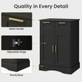 thumbnail image 4 of 10 Gallon Fish Tank Stand for 5-10 Gallon Aquarium Stand | with Storage Cabinet 2 Drawers Fish Tank Stand, for Accessories Storage, 20.5"L x 11.0"W Aquarium Cabinet, Black PTBX02BK, 4 of 7