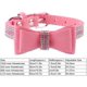 thumbnail image 3 of Pajarita para mascotas collar de perro gato hebilla ajustable hebilla de rosa de diamantes de imitación collar de mascota para fiesta de cumpleaños decoración hebilla diseño (m) Feliz Sencillez, 3 of 5