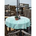 thumbnail image 2 of Outdoor Tablecloths with Umbrella Hole & Zipper, Blue Ombre Round Tablecloth 54 Inch, Farmhouse Stripes Modern Abstract Art Waterproof Table Cloth, Patio/Pool/Picnic Table Covers, 2 of 8