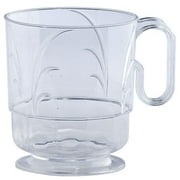 Lillian Plastic Elegance Clear Hot Coffee Mug with Handle 8 Oz High Ct