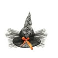 thumbnail image 4 of Djunllk Witch Hat 17 in Wide Brim Spiderweb Mesh Wizard Hat Cosplay Accessories for Halloween Costume Party Christmas Masquerade Carnivals, 4 of 4