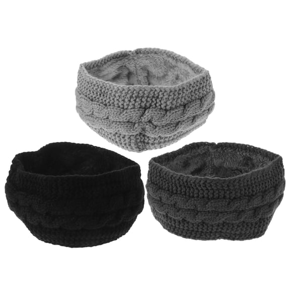 LOLIPPYY 3Pcs Chunky Knit Headbands Yarn Warmth for Women Cold Weather Sports Use