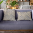 thumbnail image 3 of Plutus Brands Blue, Beige Plutus Hidden Tour Abstract Luxury Throw Pillow 26 in x 26in, Double Sided 26" x 26", 3 of 9