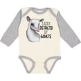 thumbnail image 3 of Inktastic Easily Distracted by Goats Cute Goat Boys or Girls Long Sleeve Baby Bodysuit, 3 of 5