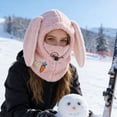 thumbnail image 4 of 5 Styles Fleece Winter Ski Hood Hat Windproof Full Face Coverage Foldable Machine Washable for Cycling Skiing Hiking Outdoor, 4 of 4