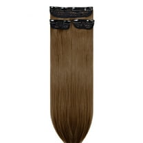 Thick Clip In Hair Extension 3/4 Full Head Curly Wavy Thick Hairpiece Curly Straight Synthetic Heat Resistant Hair 18 inch 3 PCS Set Thick Clip in on Hair Extensions - Natural Black