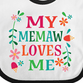 thumbnail image 4 of Inktastic My Memaw Loves Me Girl Grandchild Girls Baby Bib, 4 of 4