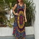 thumbnail image 2 of Vestido De Noche De Lujo Sin Mangas Para Mujer, Bohemian Pattern Vestido De Fiesta, 2 of 5