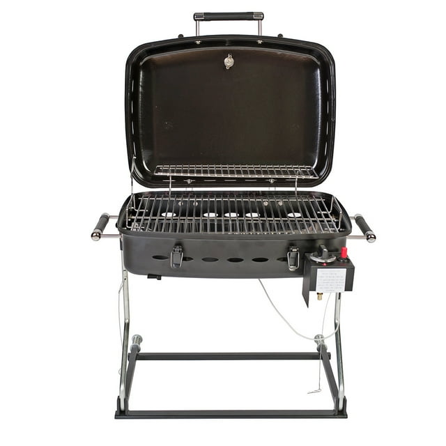 Faulkner Barbeque Grill 51307 Propane; Flame; 12000 BTU; Rectangular; Powder Coated; Black; Steel; Without LP Adapter