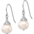 thumbnail image 3 of Sterling Silver Rhodium-Plated 9-10mm Fwc Pearl Necklace/Earrings Set Made In China qg5612set, 3 of 5